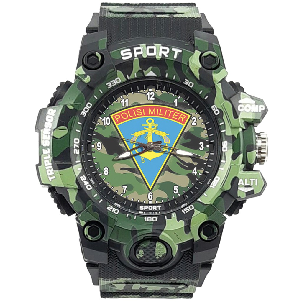 {Istimewa} Jam Tangan PM - POLISI MILITER 8 Hitam Army Water Resistant