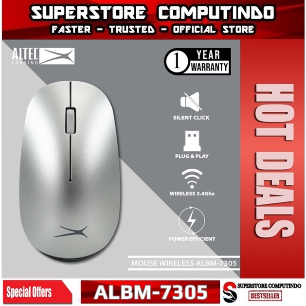 Mouse Wireless Altec Lansing ALBM-7305 Silver | Altec ALBM7305 Silver