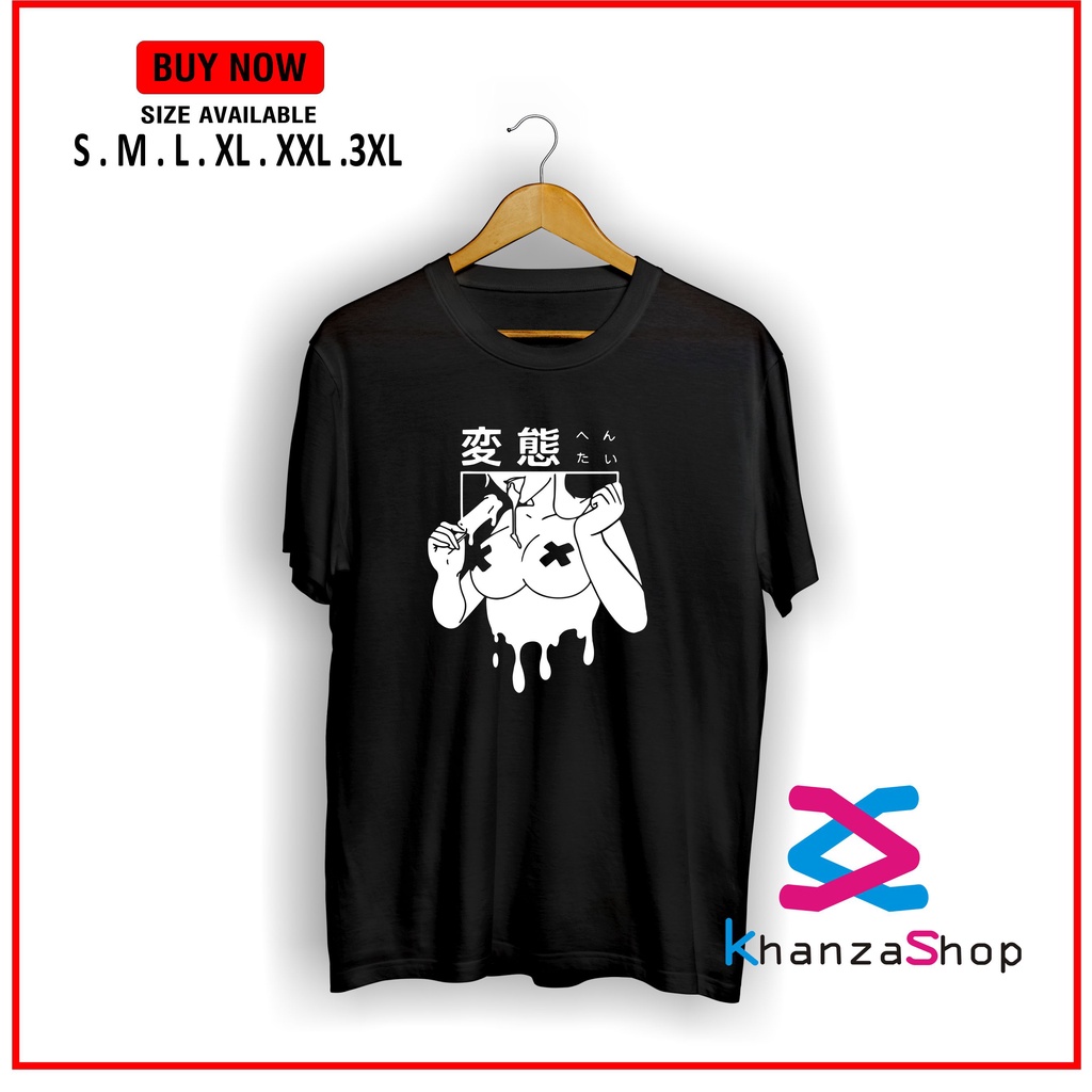 Kaos Baju Anime Jepang Hentai Ice Cream Kaos Anime- KHANZASHOP