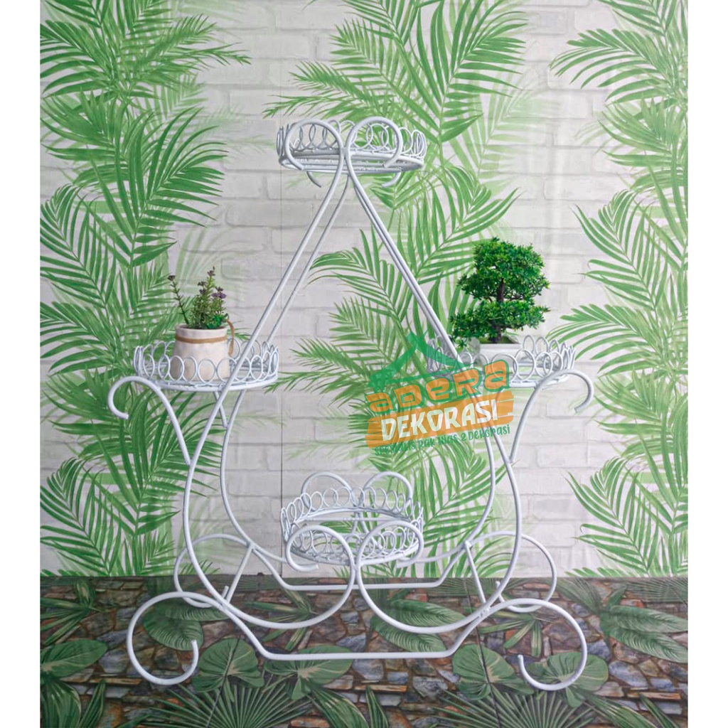 Rak susun - standing pot - Rak hias aestetik- rak pot bunga - Hiasan taman minimalis