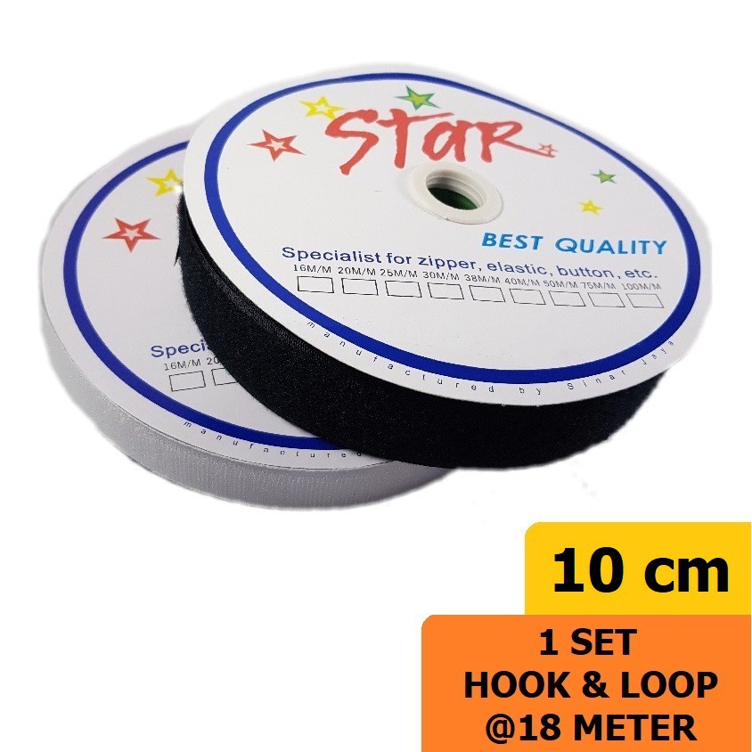 Velcro/Perekat/Magic Tape 100mm/10cm/4inch @18 meter Nylon Tape