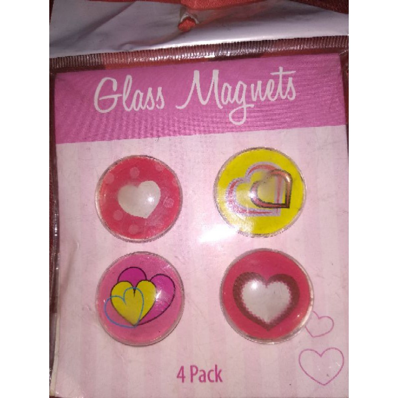 

Glass Magnets Acrylic Refrigerator Magnets Love 4 Pcs + Free Gift