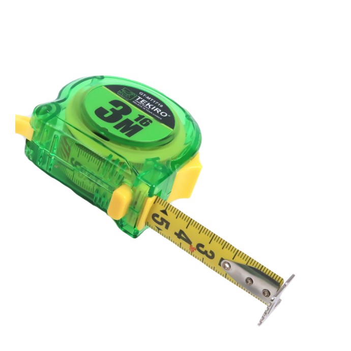 Tekiro Meteran 3 Meter / Meteran 3M Transparan Hijau / Measuring Tape 3 Meter