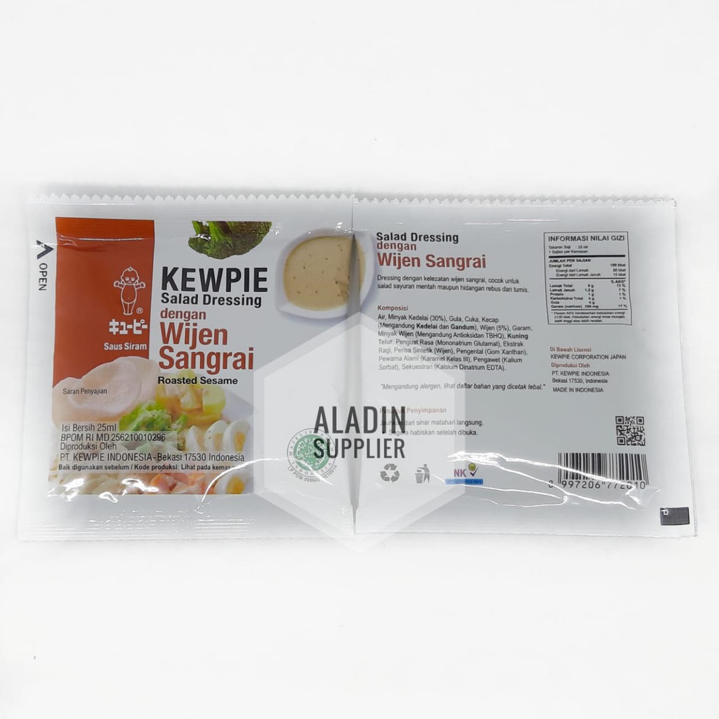 

Kewpie Saus Salad Wijen Sangrai Sachet 25ml