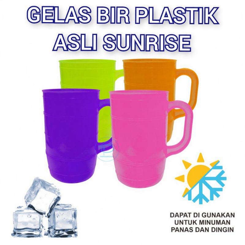 GELAS BIR PLASTIK MURAH Tempat Air GELAS PLASTIK TINGGI Cangkir Gelas Kopi Teh