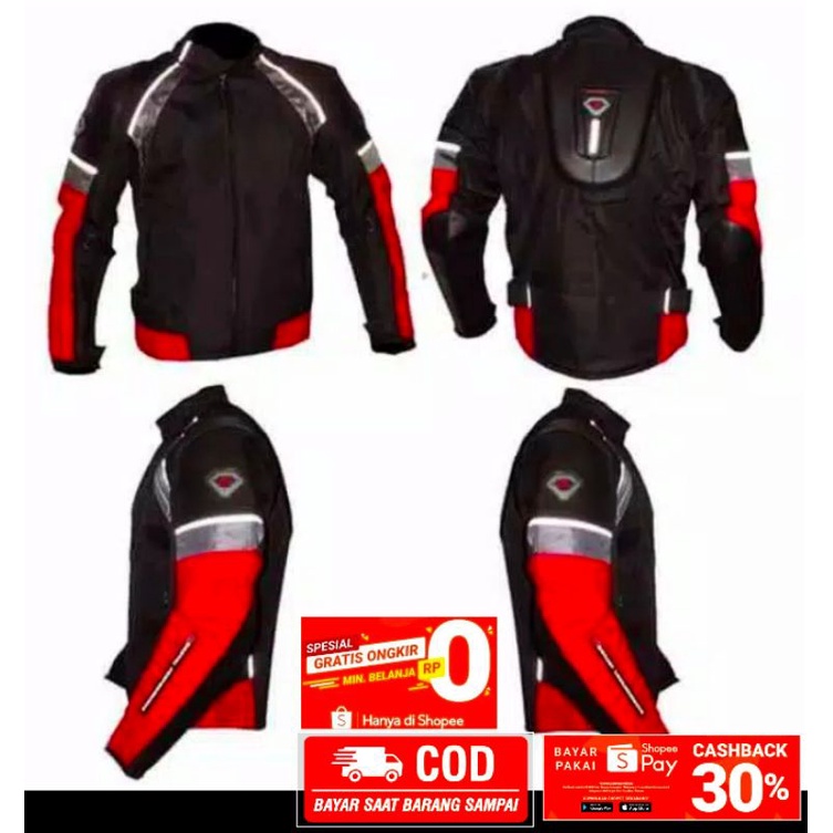Jaket brutal contin touring motor bikers rx king corduraJaket motor touring balap wearpack full prot