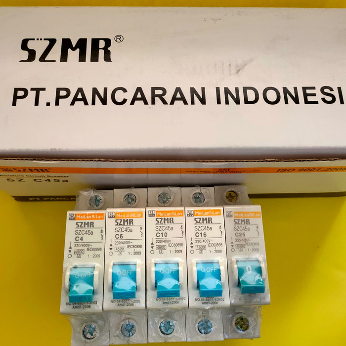 Dijual MCB SZMR (Meilan Rilan) 2 Ampere - 32 Ampere Berkualitas