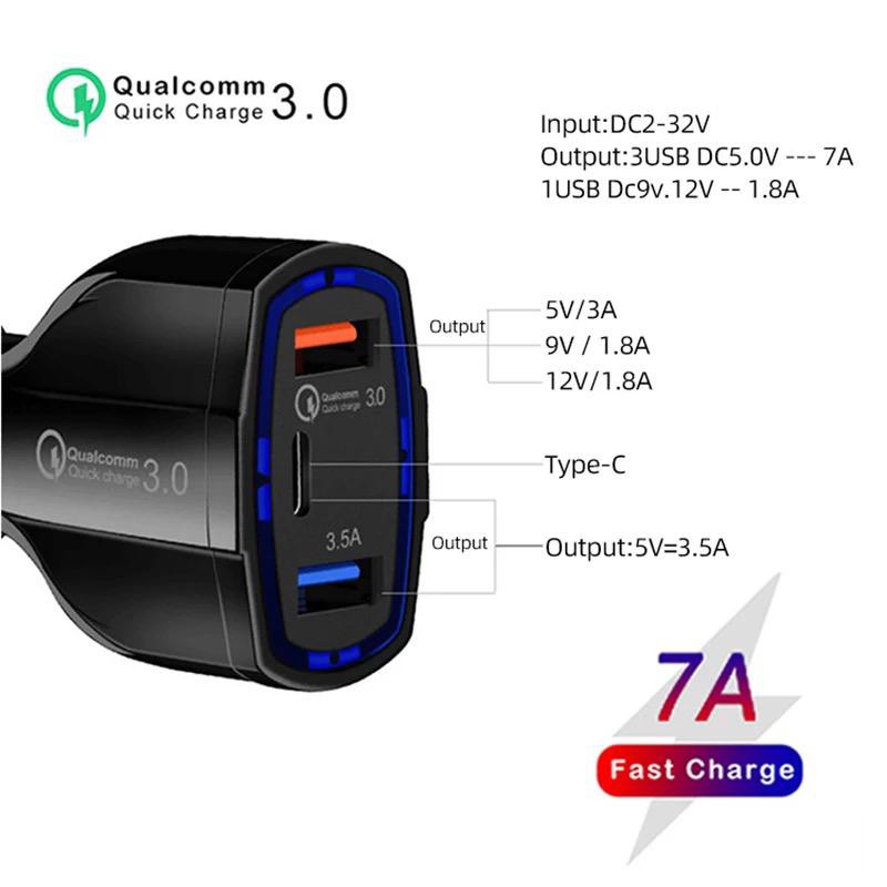 [RO ACC] NVN-SV3 CHARGER MOBIL PD FAST CHARGING CAR CHARGER QUALCOMM 3.0