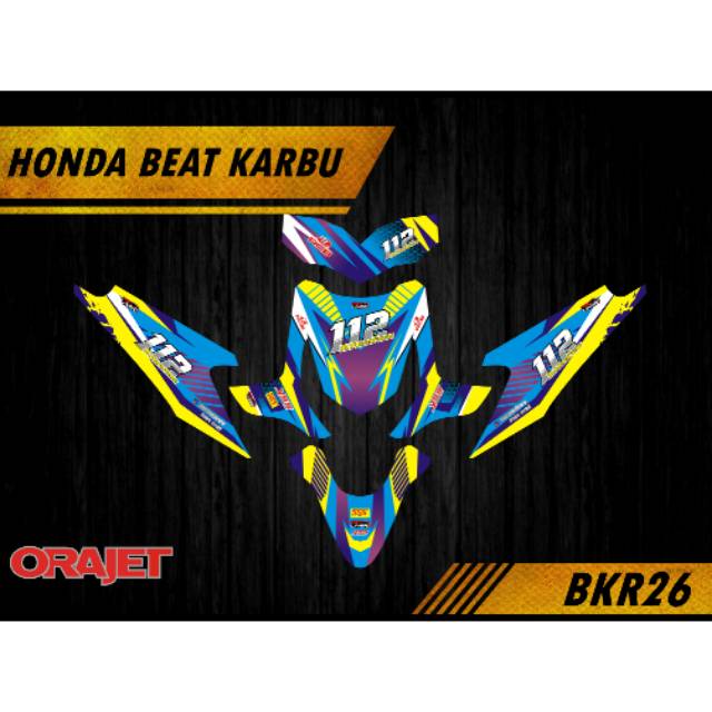 Decal Beat Karbu Biru 26
