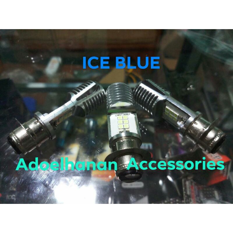 led H6 untuk bebek atau metik 12 mata ice blue AC DC
