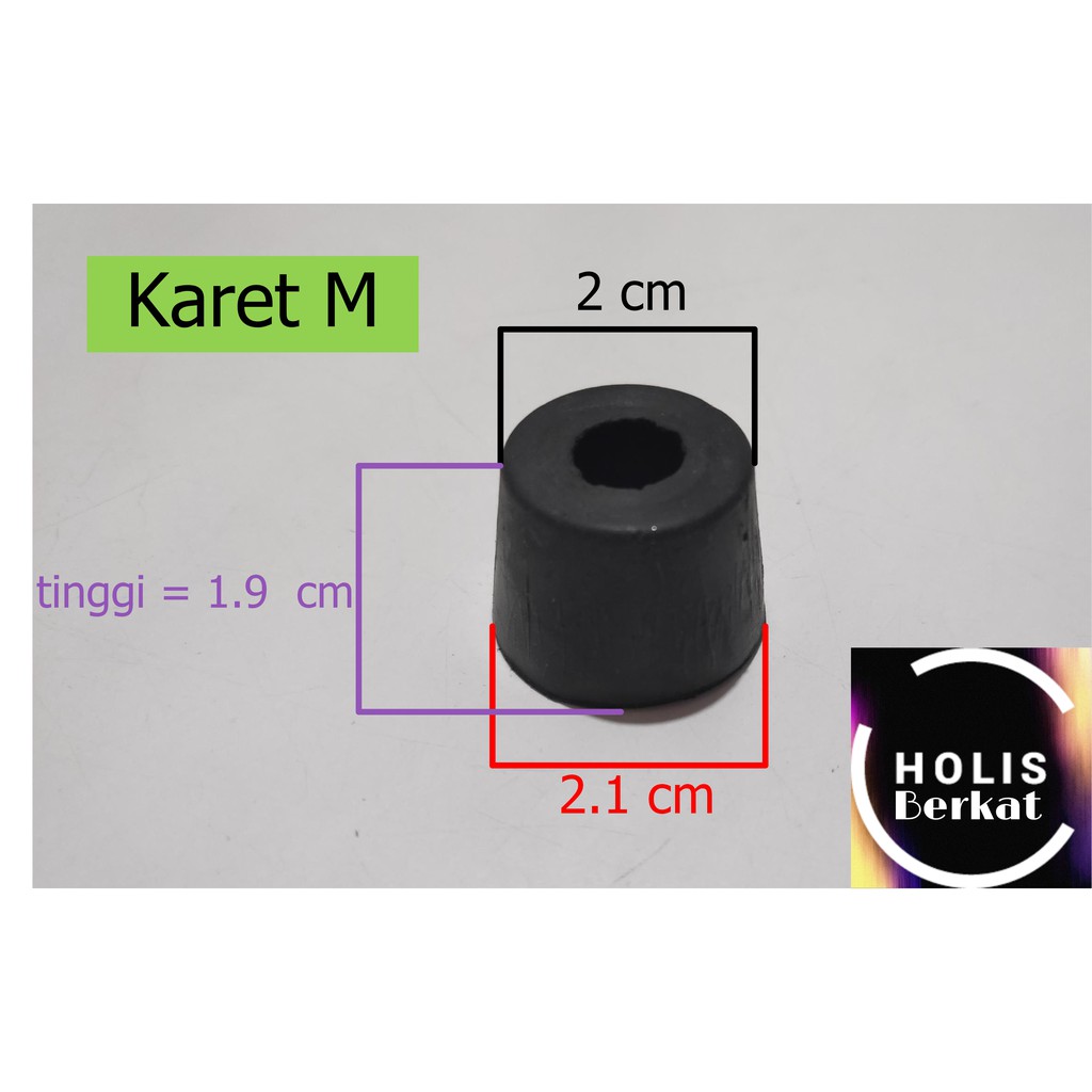 Alas Kaki Karet / Tatakan Rak Kaki Meja Kursi Kompor Gas (Karet M)