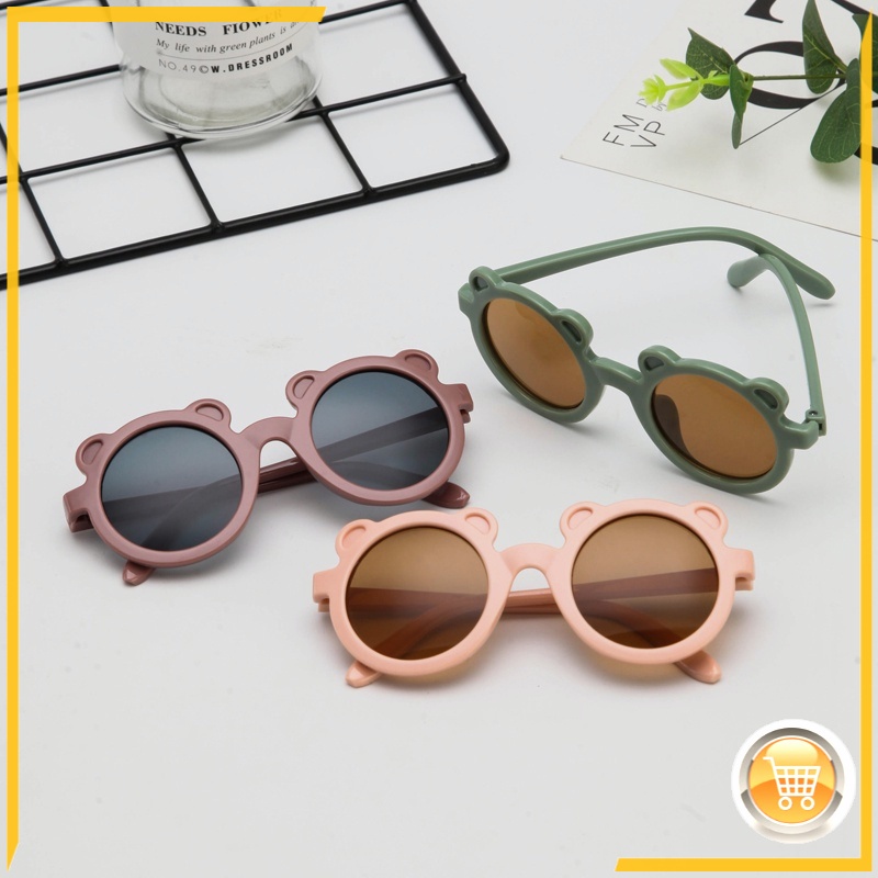 Kacamata Anak Beruang Fashion Telinga Beruang Kaca Mata Hitam High Quality Kids Sunglasses Kaca Mata Murah Import TOSERBA