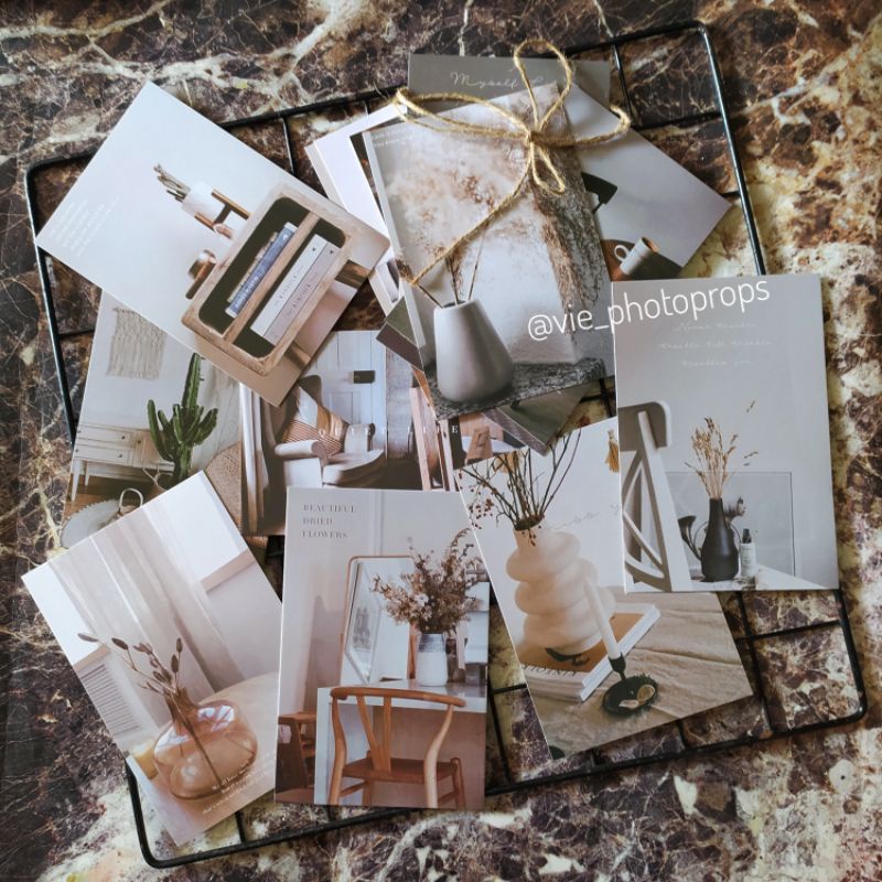 FLAT LAY CARDS A ( 1 SET ISI 5 PCS ) / Props Foto / properti fotografi/ hiasan dinding