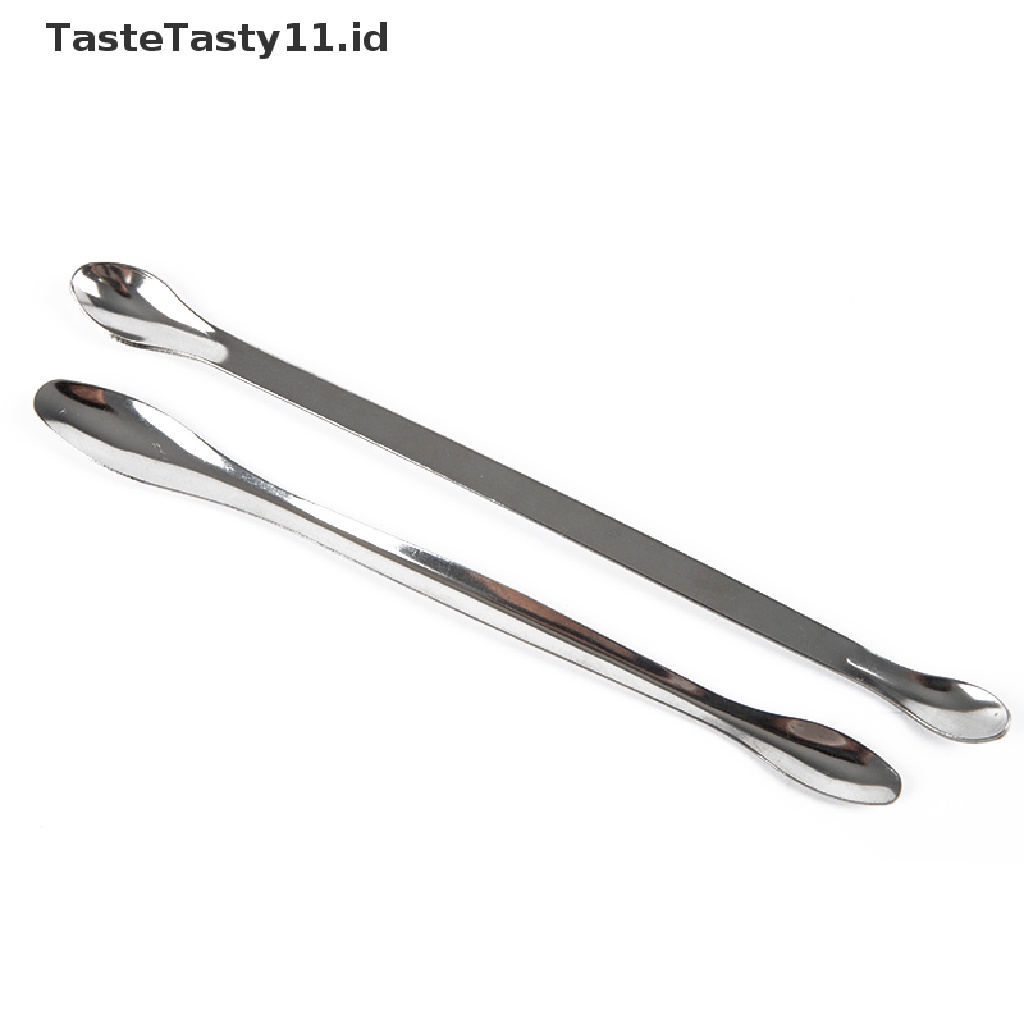 12 Pcs Sendok Spatula Bahan Stainless Steel Untuk Laboratorium