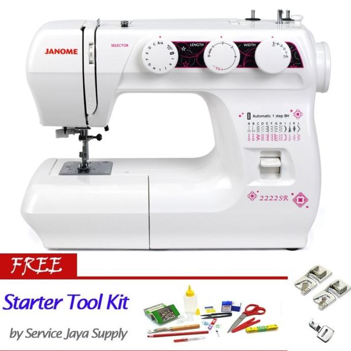 Mesin Jahit JANOME 2222 Portable Multifungsi