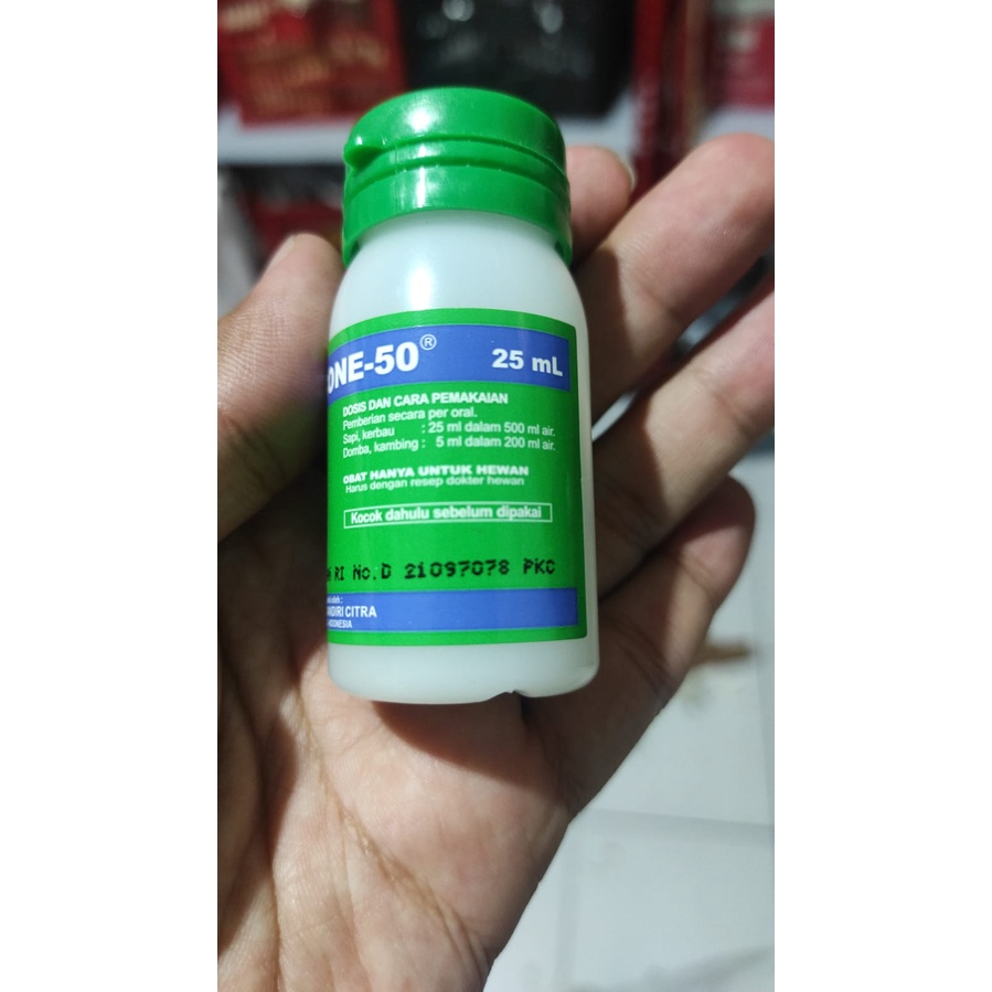 PERTICONE 50 | Obat Kembung Sapi Kambing Domba Kuda Kerbau Kelinci (Induk &amp; Anak) | Nama Baru Permethyl 5% | Apoternak