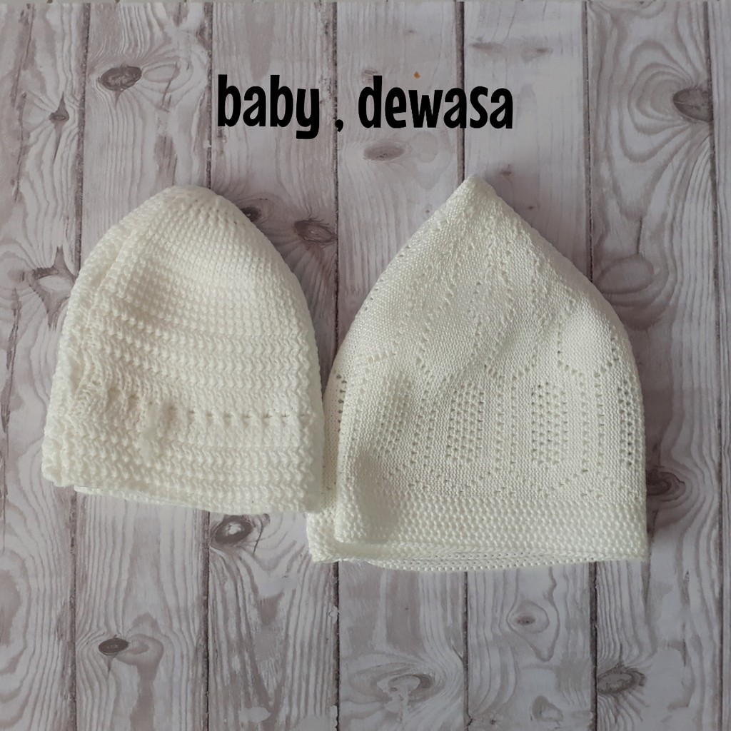 Topi Peci rajut kopiah kopyah rajut bayi  kopiah bayi  anak laki laki pria dewasa  peci sholat