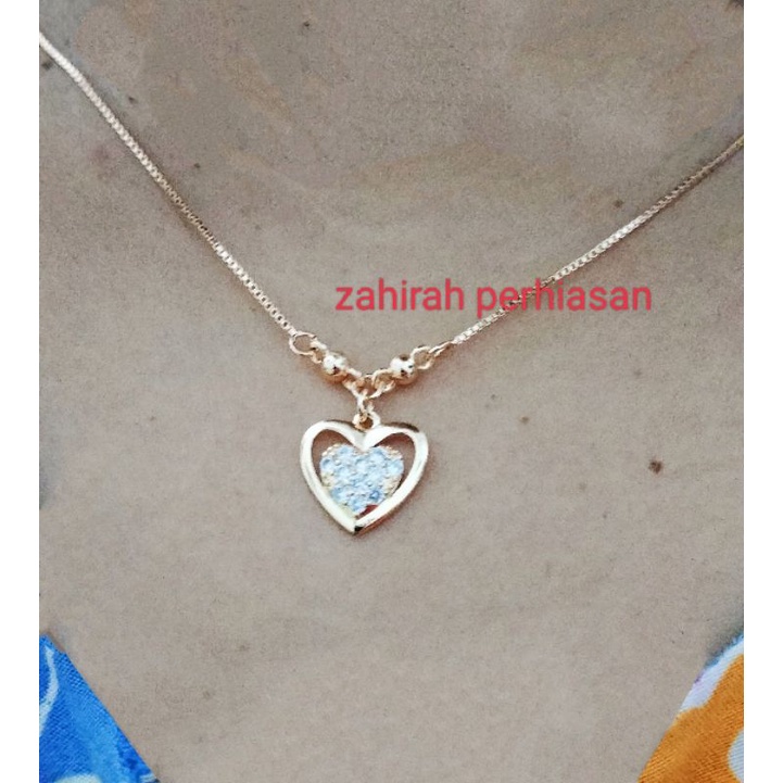 kalung emas liontin love pertama full dewasa