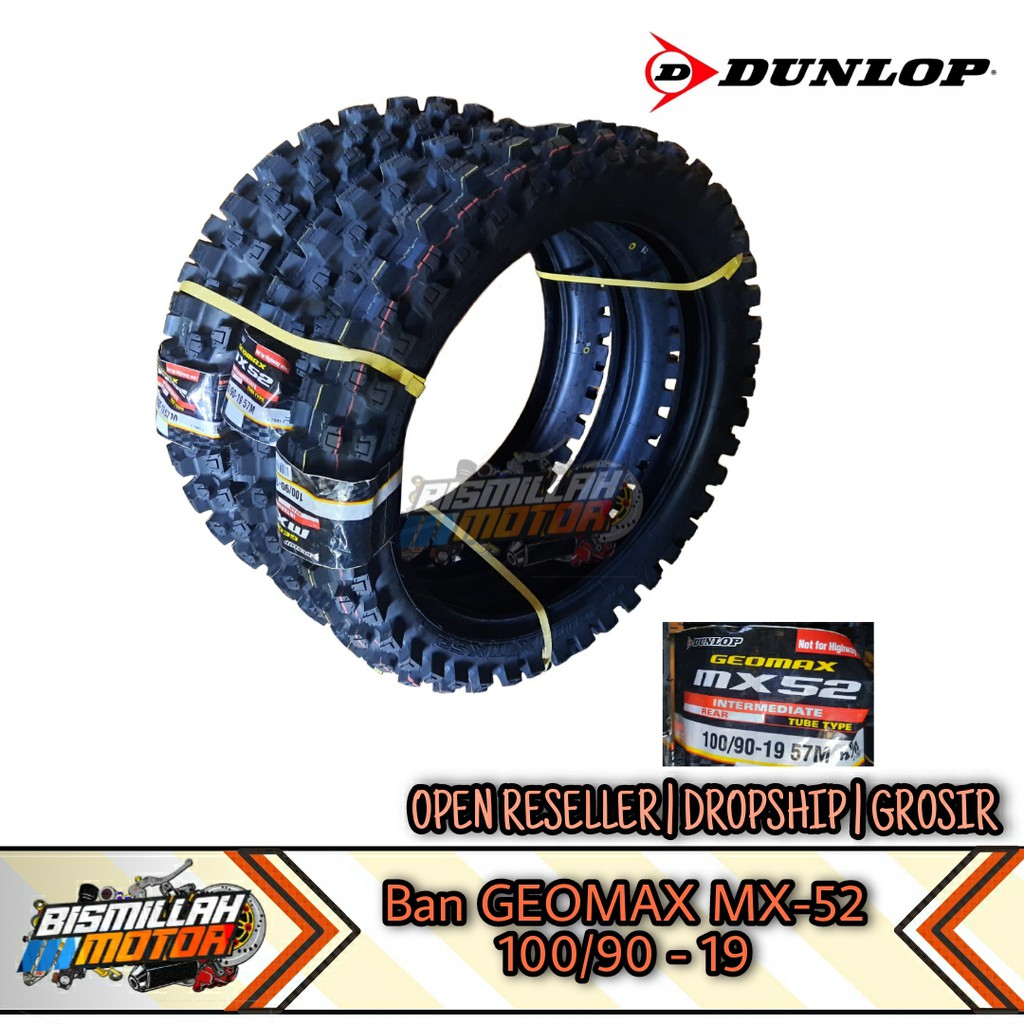 BAN TRAIL DUNLOP GEOMAX MX 52 100/90 RING 19