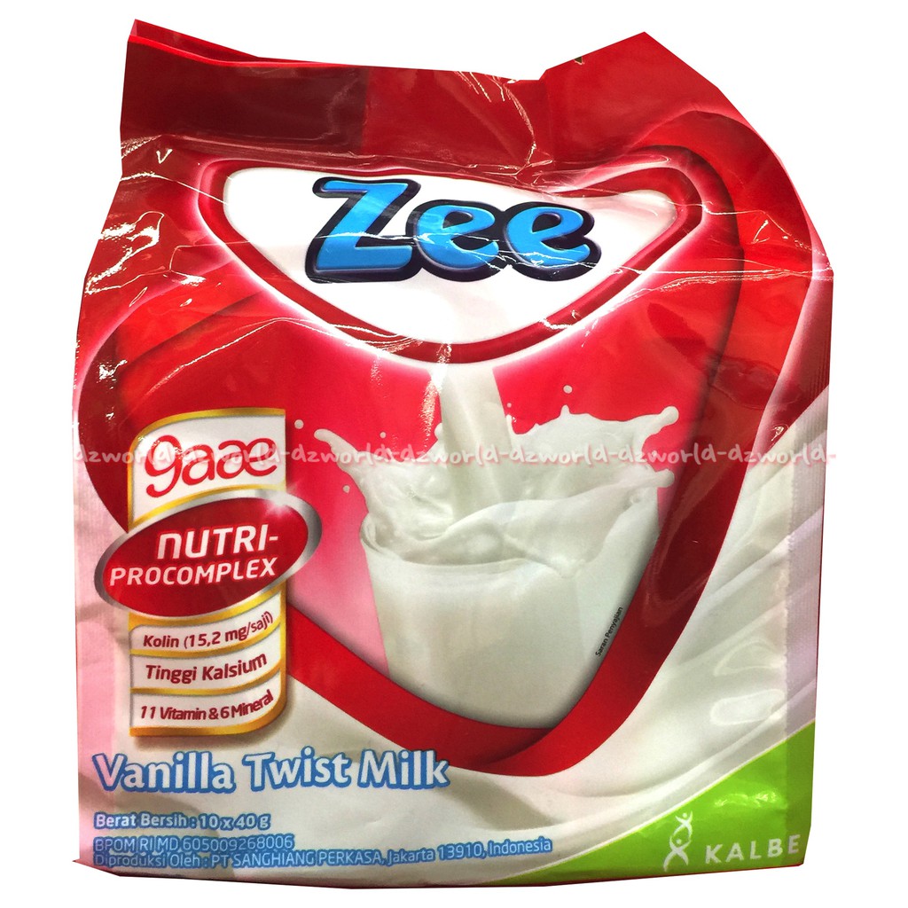 Zee Bag Vanilla Coklat 10Sachet Susu Zee Kemasan Sachet Vanila Pouch 10pcs Susu Zee Zii