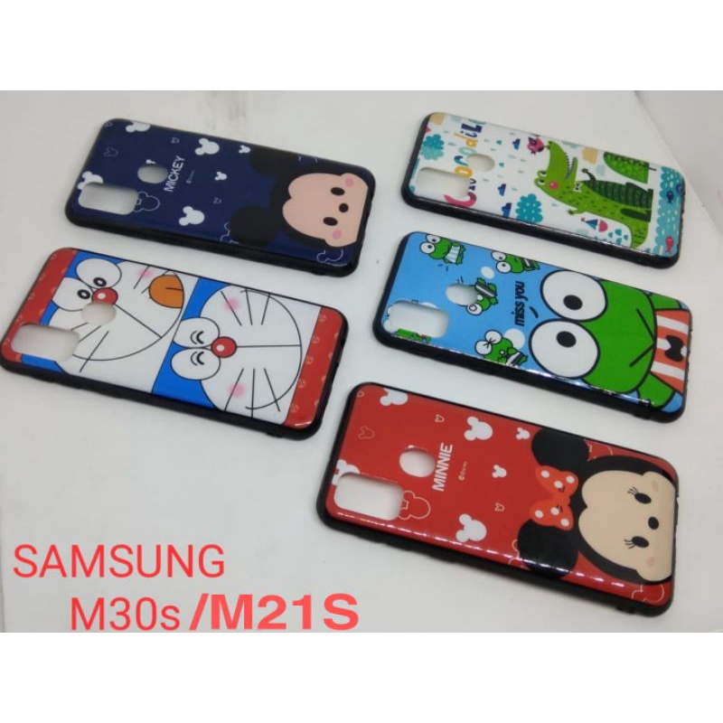 Samsung m30s/m21 softcase animasi karakter glossy