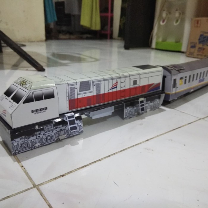 Papercraft Kereta Api Indonesia. Kerajinan tangan (Pola Lembaran)