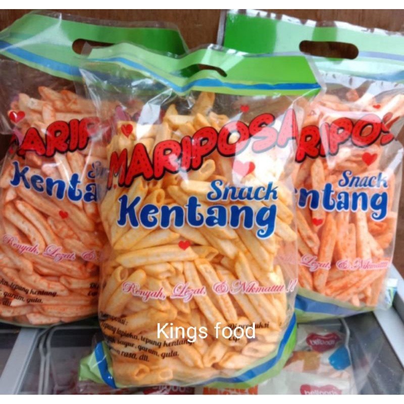 

STIK KENTANG POTATO MARIPOSA 250 GRAM/POTATO KENTANG 3 RASA BALADO,KEJU,ORIGINAL/POTATO MARIPOSA