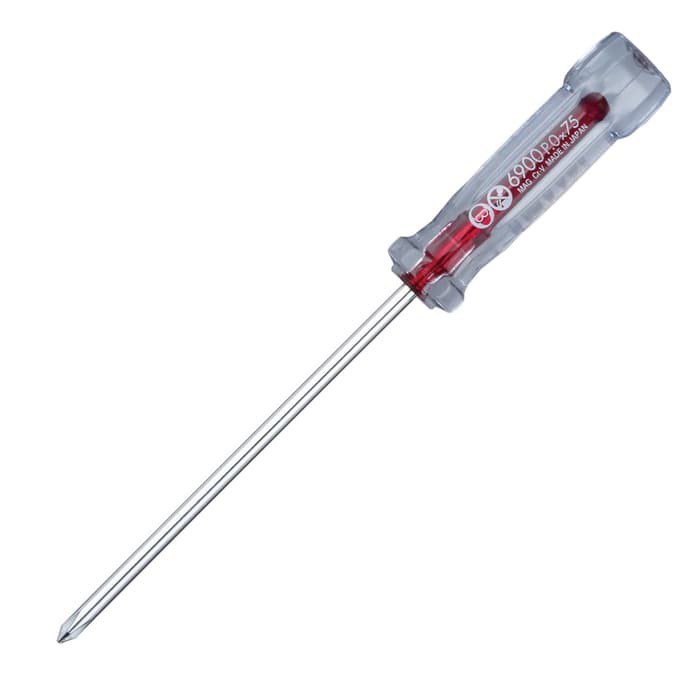 Obeng Vessel 6900 - PH0x75mm - Crystaline Screwdriver