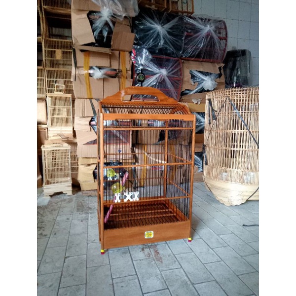 sangkar/kandang kotak oriq no 2 warna coklat (grab)