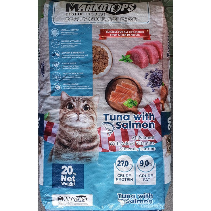 Pakan kucing Markotops TUNA & SALMON 20kg