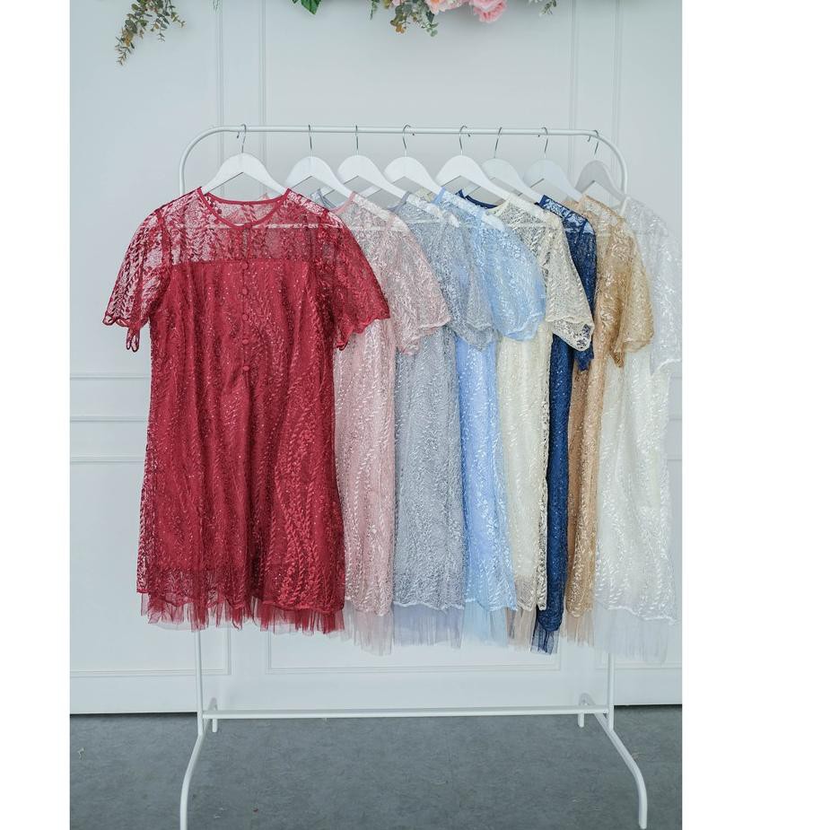 Miss Nomi - Chloe Dress Wanita / Gaun Dress Brokat / Gaun Brukat