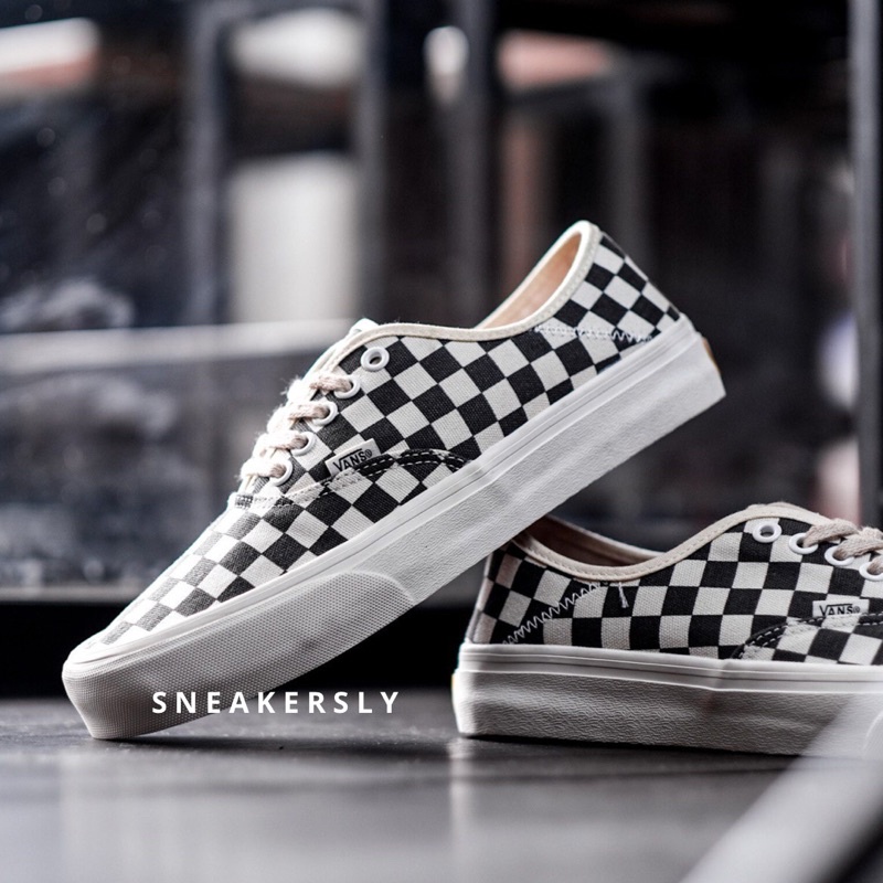 Vans Eco Theory Authentic Sf Checkerboard Black White | Sepatu Vans Original 100%
