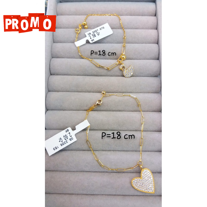 Gelang wanita dewasa promo kadar 375 8karat model paperlina