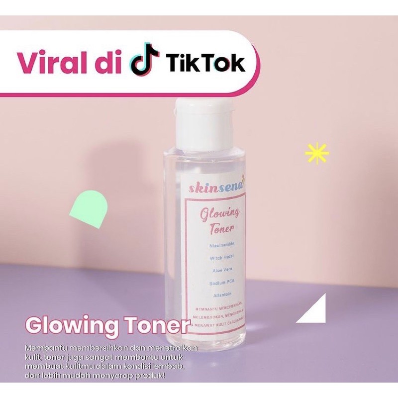 [ MITRA RESMI ] TONER / SERUM / DAY NIGHT CREAM / FACIAL WASH SKINSENA BPOM Glowing PAKET SKINCARE pemula