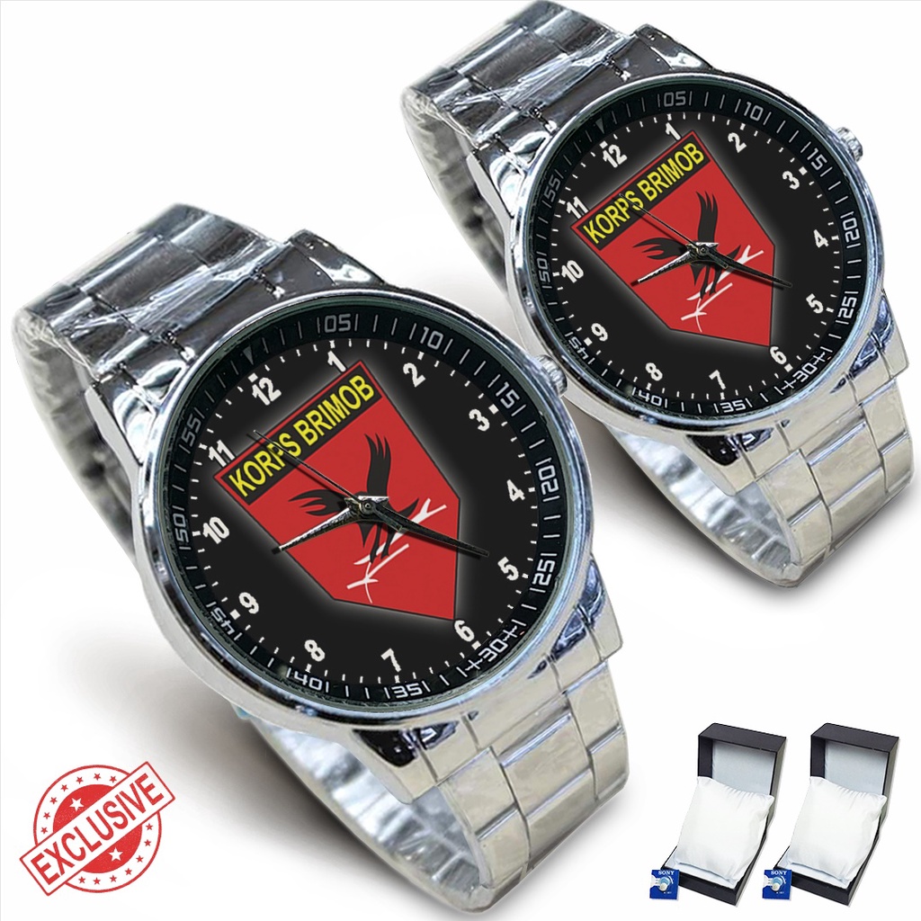 Jam Tangan Rantai Couple KORPS BRIMOB - 1 (Amazing)