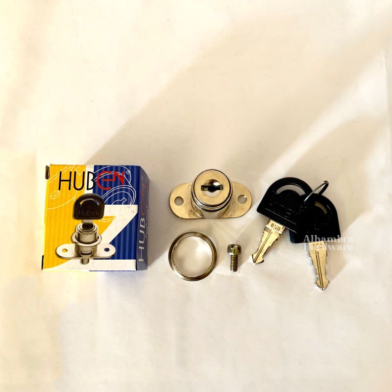 Kunci Laci Tekan / Tusuk Pintu Etalase Kaca Geser Push Lock Huben HL-105