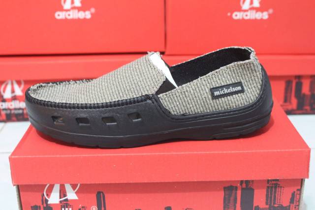 Sepatu slip on pria Original  terbaru sepatu bahan karung rajut