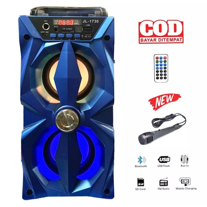 Speaker Aktif Bluetooth Jinlong JL-1730 Terbaru Gratis Microphone Super Bass /Salon Aktif Bluetooth