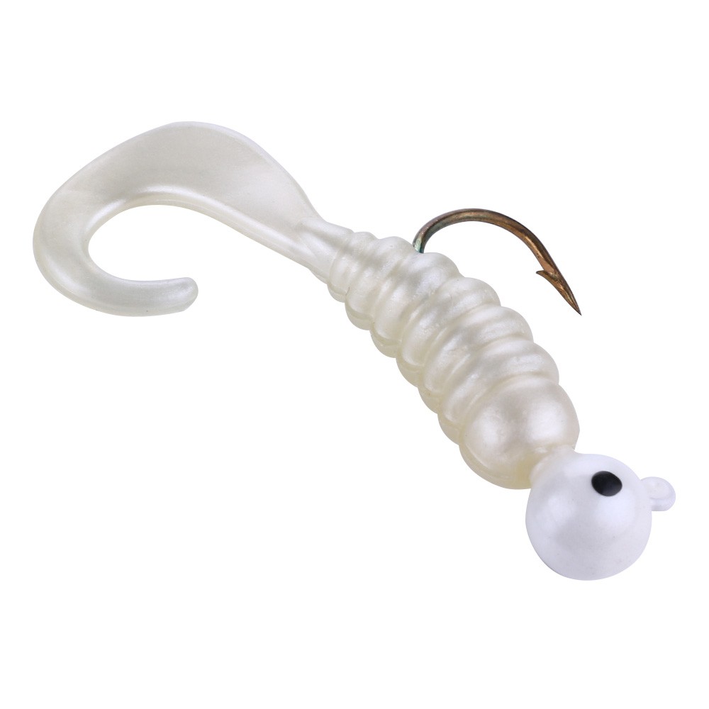 HENGJIA 7PCS/Bag Soft Fishing Lure Umpan Pancing Jigs Hooks Kail Freshwater Ikan Bass Silicone Swimbait Tackle