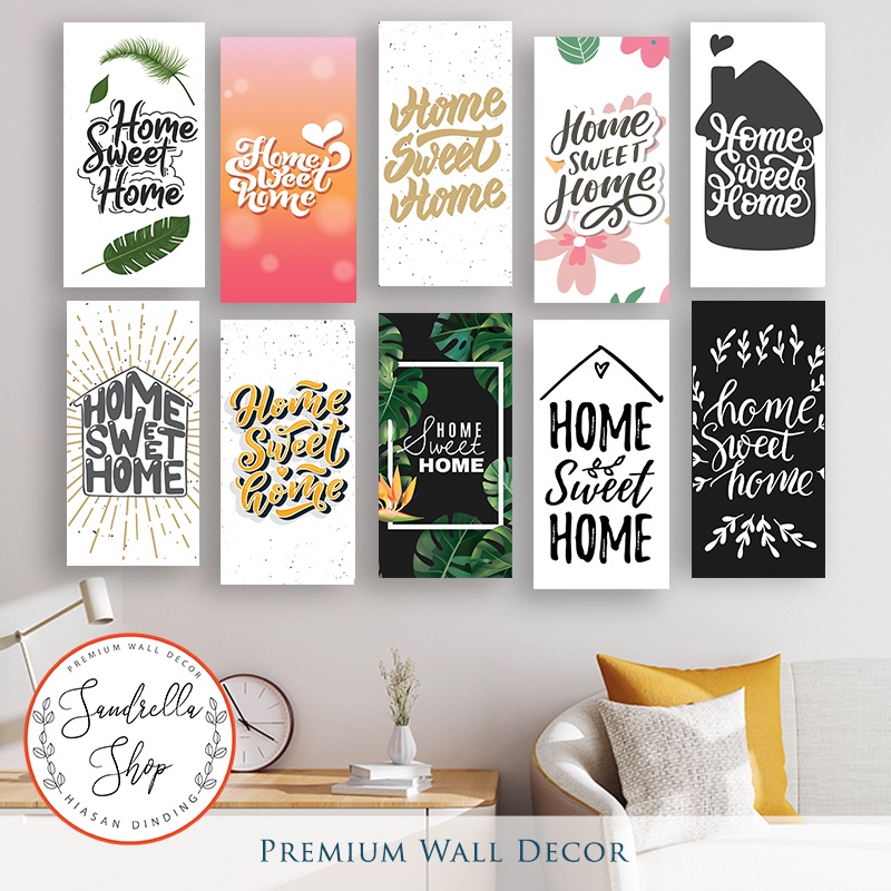 Hiasan Dinding Home Sweet Home Motivasi Walldecor Pajangan Dinding Kayu Poster Kayu