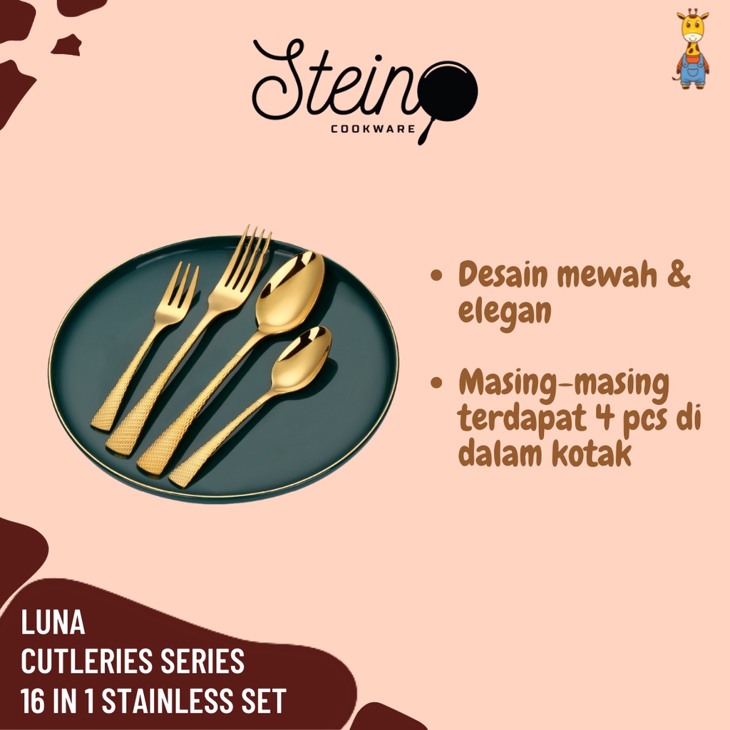 Stein Luna Cutleries Series 16 in 1 Stainless Set