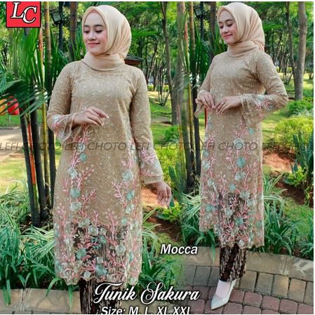 set kebaya tunik sakura berkualitas