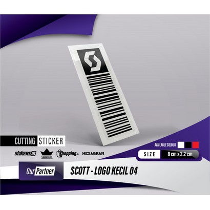 Sticker Sepeda Scott 04 Logo Kecil Stiker Motor Mobil Helm