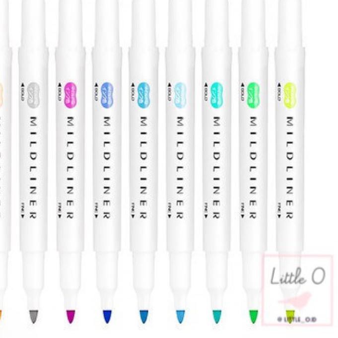 

PALING MURAH! 100% ORI ZEBRA MILDLINER WKT-7 TWIN TIP HIGHLIGHTER / Mildliner pastel double highligh