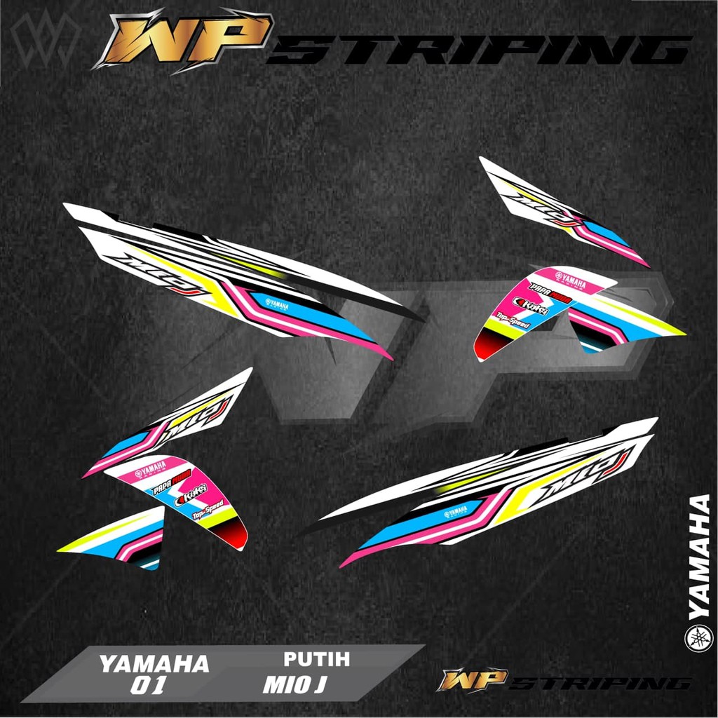 Stiker Striping MIO J/Sticker Variasi List Skotlet Motor Yamaha MIO J/Racing 01