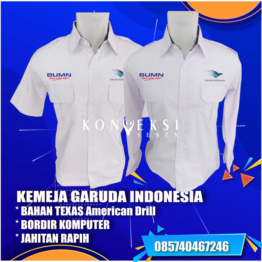 kemeja garuda indonesia | kemeja BUMN full bordir