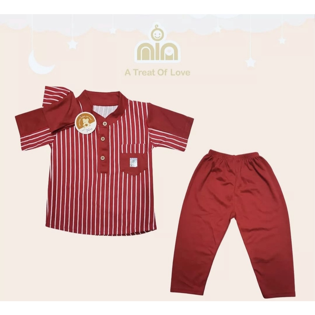 SALE PROMO Koko Bayi Laki Laki 3-18 Bulan Setelan Koko Bayi Motif Salur