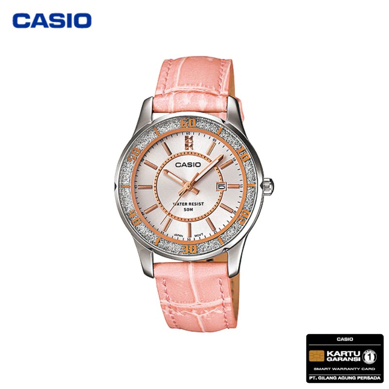 JAM TANGAN WANITA CASIO LTP-1358L-4A ORIGINAL - LTP1358L PINK