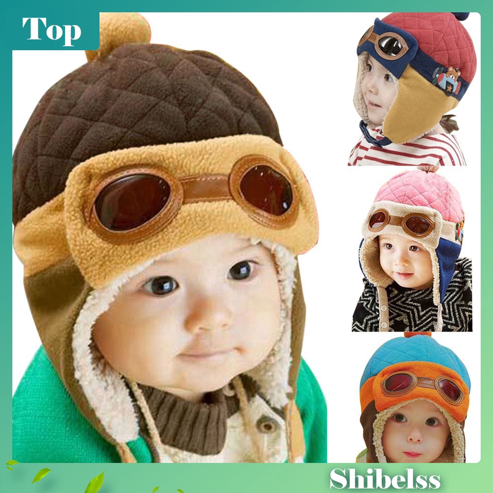 Topi Kupluk Pilot Bayi Laki laki Perempuan Keren Hangat Topi Kupluk Pilot Bayi Laki laki Perempuan Keren Hangat