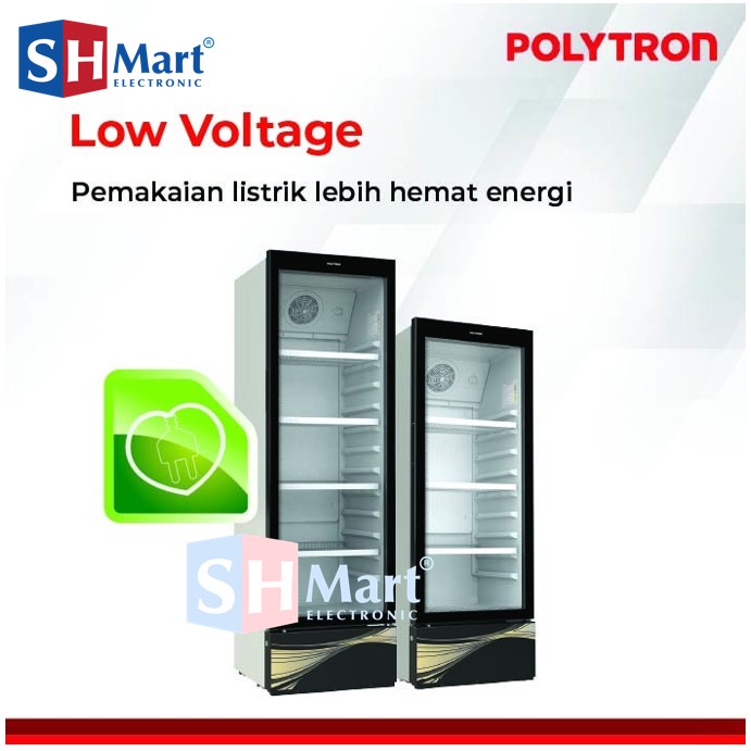 SHOWCASE POLYTRON 3 RAK KAPASITAS 180 LITER SCN-187 / SCN187 / SCN 187 (MEDAN)